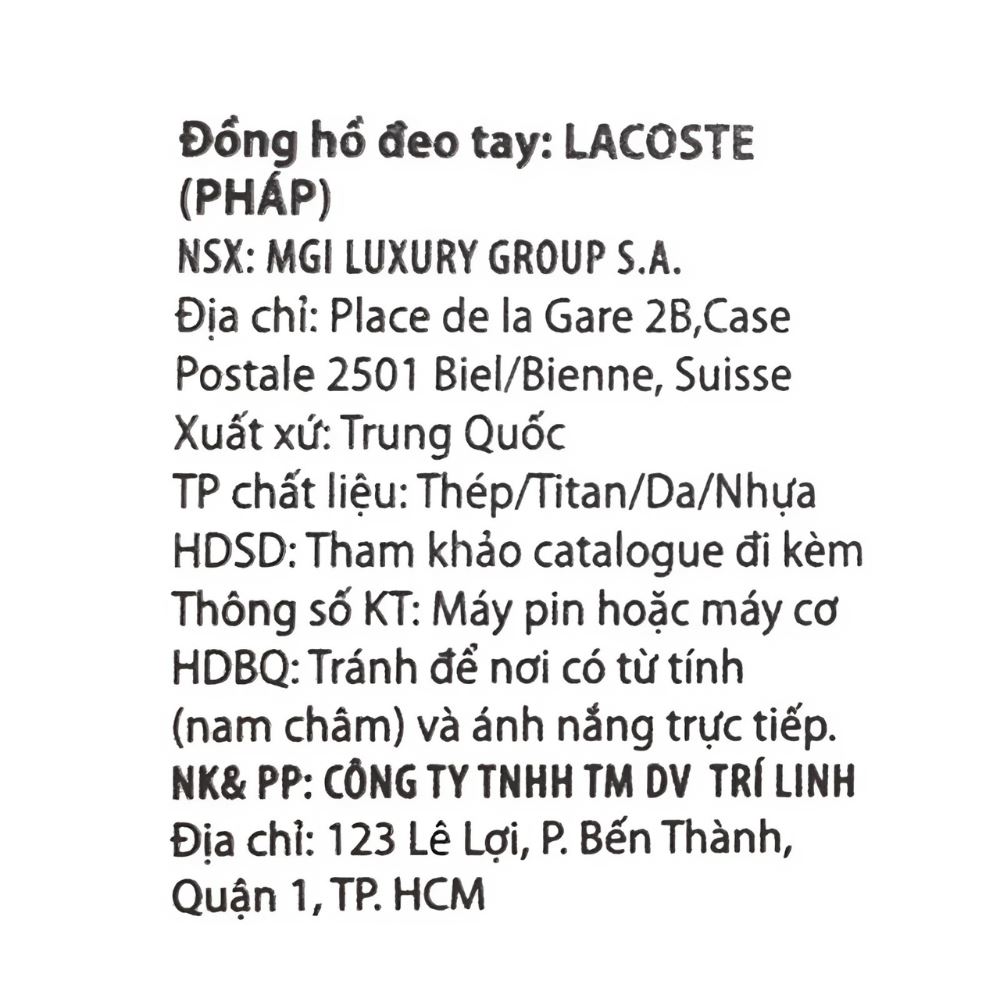 Đồng hồ Lacoste 45 mm Nam 2011365 - 6