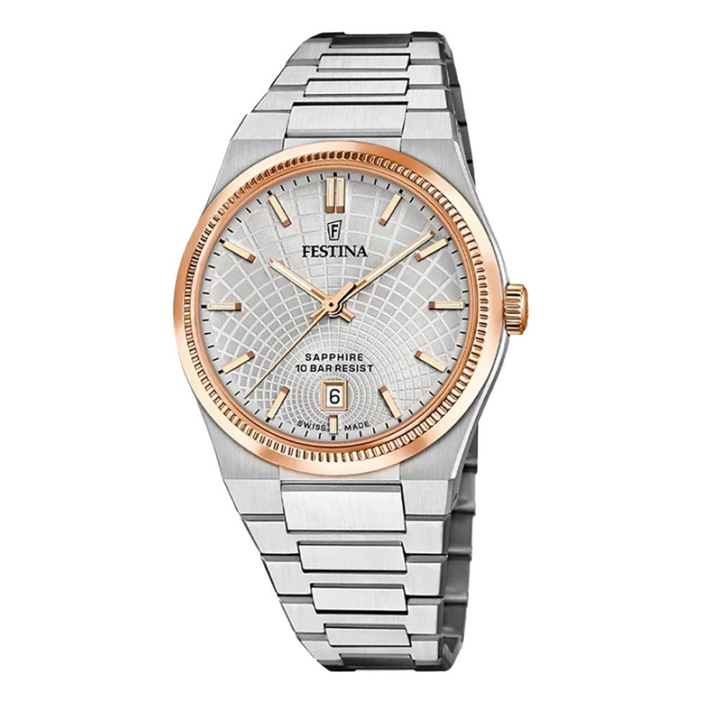 Đồng hồ Festina Rive 40 mm Nam F20065/1 Màu Bạc