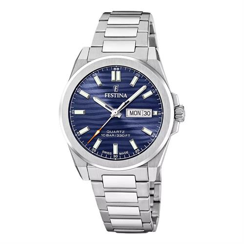 Đồng hồ Festina Classic Steel 40 mm Nam F20073/2 Màu Bạc