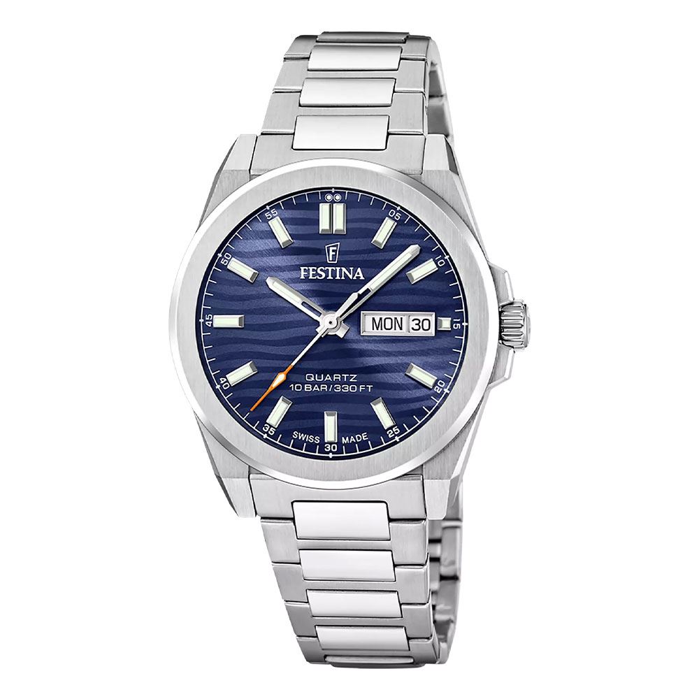 Đồng hồ Festina Classic Steel 40 mm Nam F20073/2 Màu Bạc