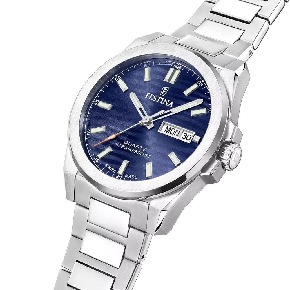 Đồng hồ Festina Classic Steel 40 mm Nam F20073/2 Màu Bạc