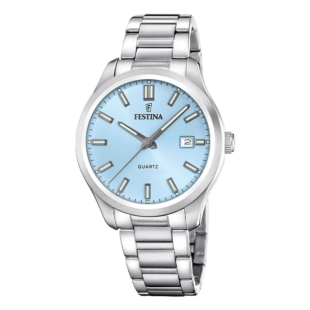 Đồng hồ Festina Acero Clasico 42 mm Nam F20736/2 Màu Bạc