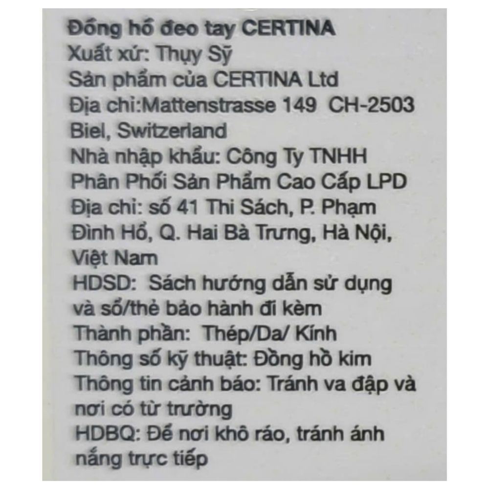 Đồng hồ CERTINA DS Action 41 mm Nam C032.430.16.041.00 - 8
