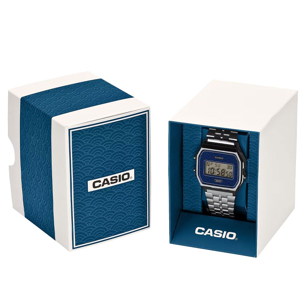 Đồng hồ Casio Vintage 33.2 mm Unisex A159WEVJ-2DR Màu Bạc