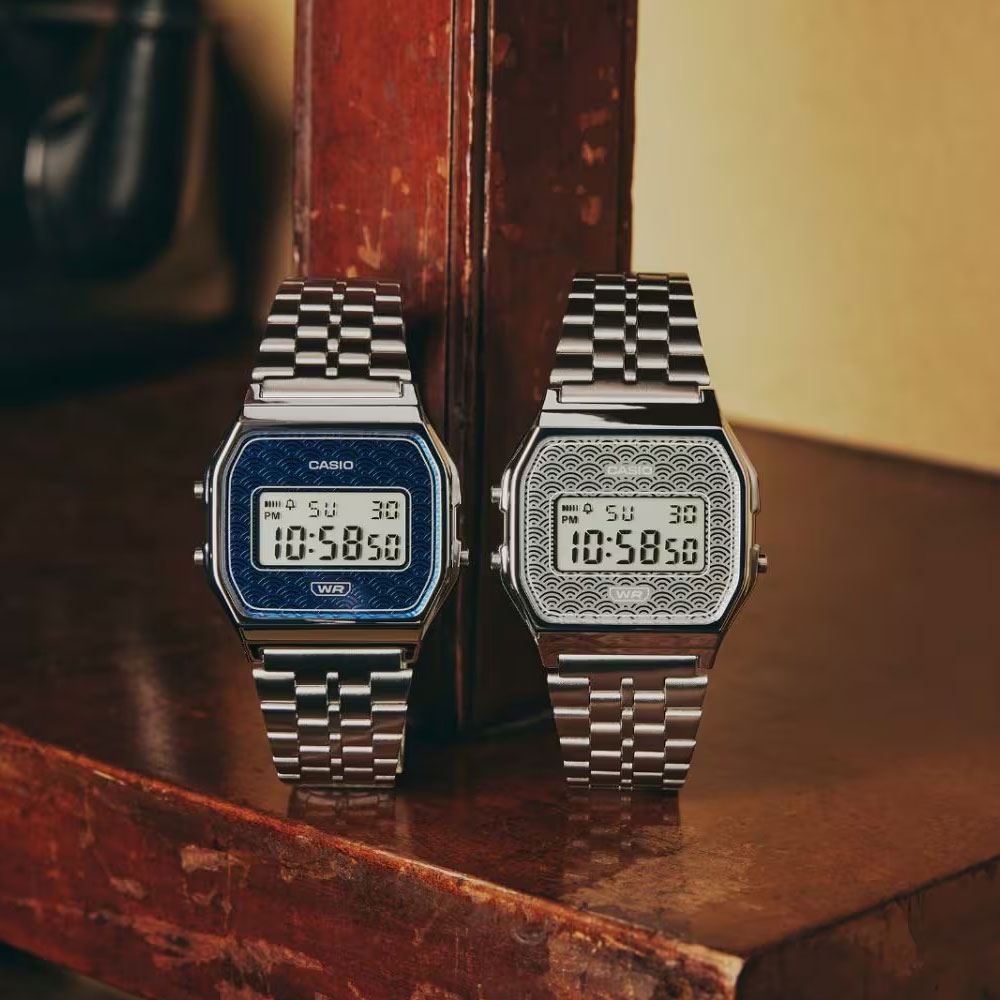 Đồng hồ Casio Vintage 33.2 mm Unisex A159WEVJ-2DR Màu Bạc