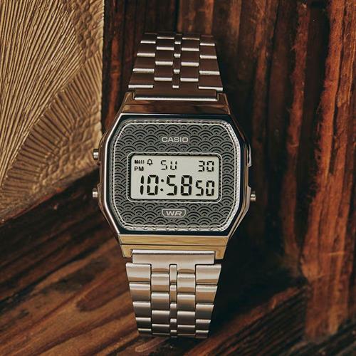 Đồng hồ Casio 33.2 mm Unisex A159WEVJ-7DR Màu Bạc