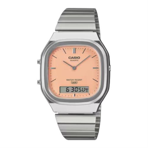 Đồng hồ Casio 35.8 mm Unisex AQ-240E-4ADF Màu Bạc