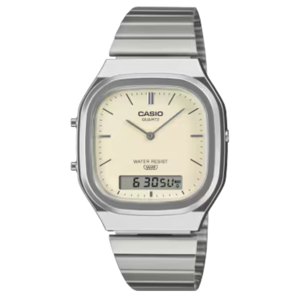 Đồng hồ Casio Vintage 35.8 mm Unisex AQ-240E-7A2DF Màu Bạc