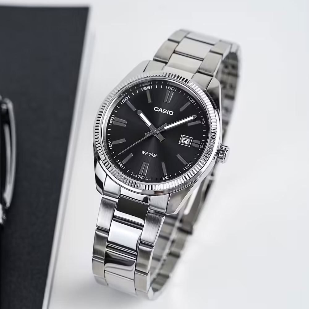 Đồng hồ Casio 35 mm Unisex UTP-1302PD-1AVDF Màu Bạc