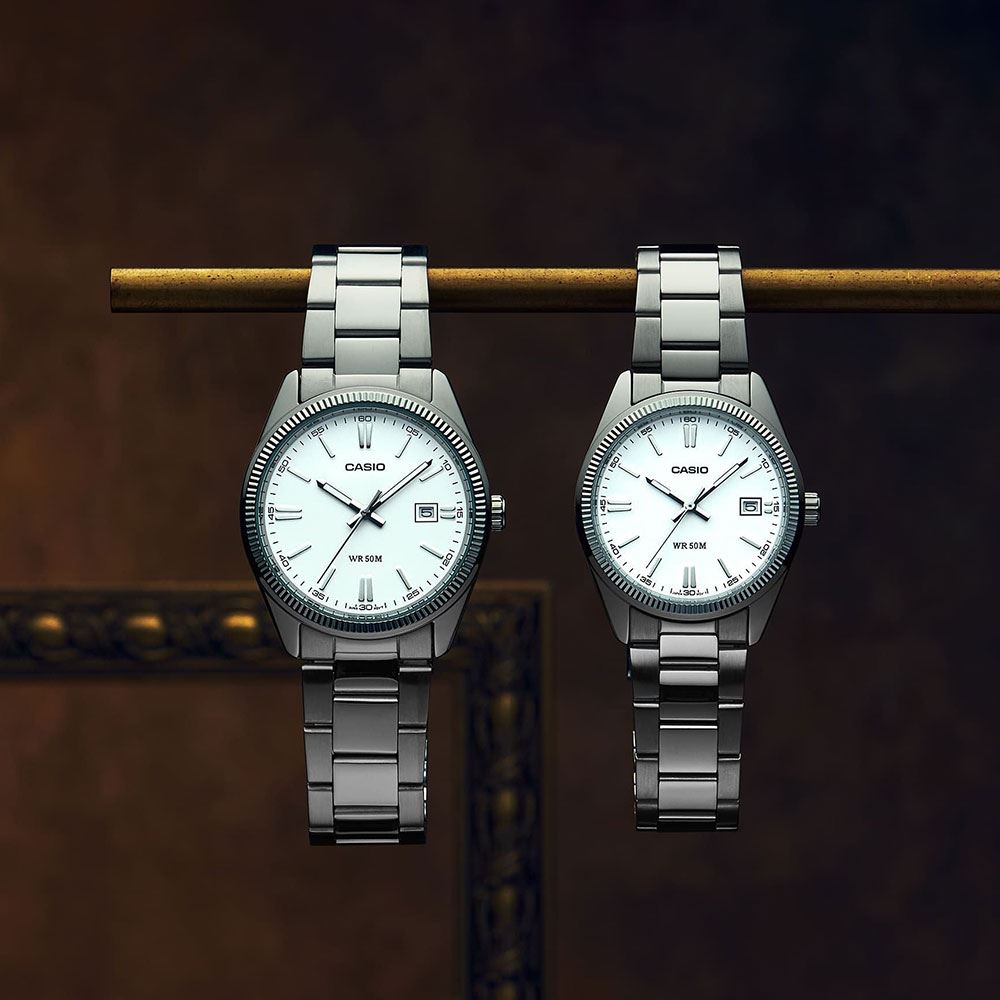 Đồng hồ Casio 35 mm Unisex UTP-1302PD-7AVDF Màu Bạc