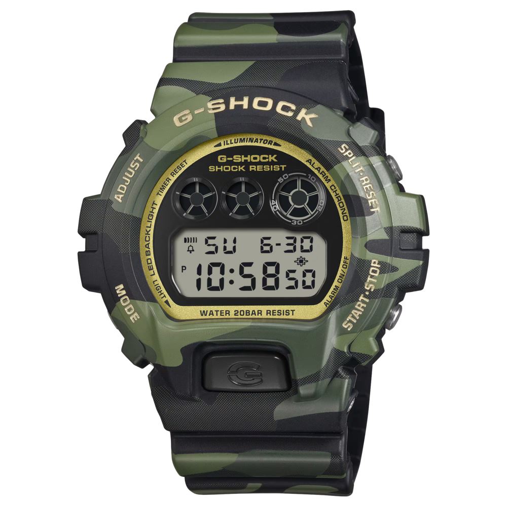 Đồng hồ G-Shock 50 mm Nam DW-6900CMG-3DR Màu Xanh bộ đội