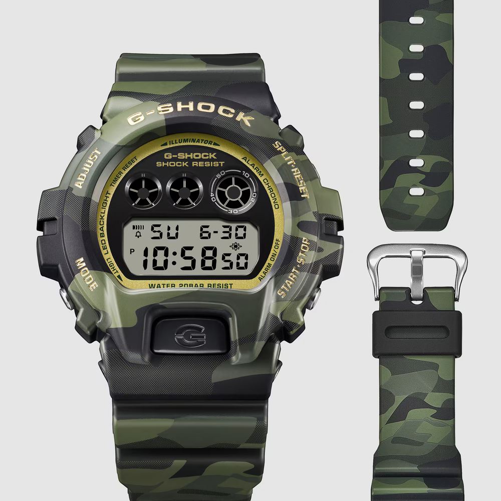 Đồng hồ G-Shock 50 mm Nam DW-6900CMG-3DR Màu Xanh bộ đội
