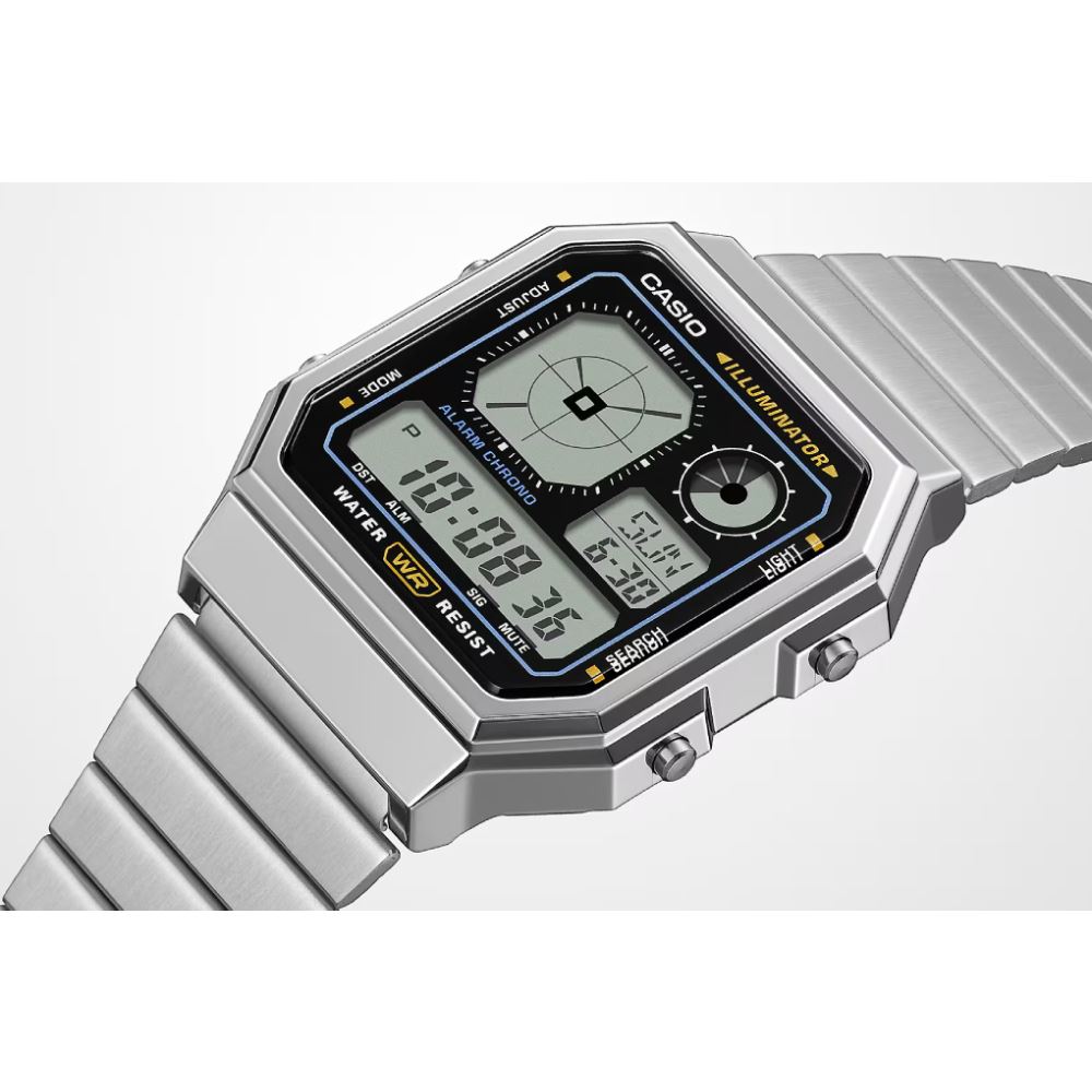 Đồng hồ Casio 33.9 mm Unisex A130WE-3ADF Màu Bạc