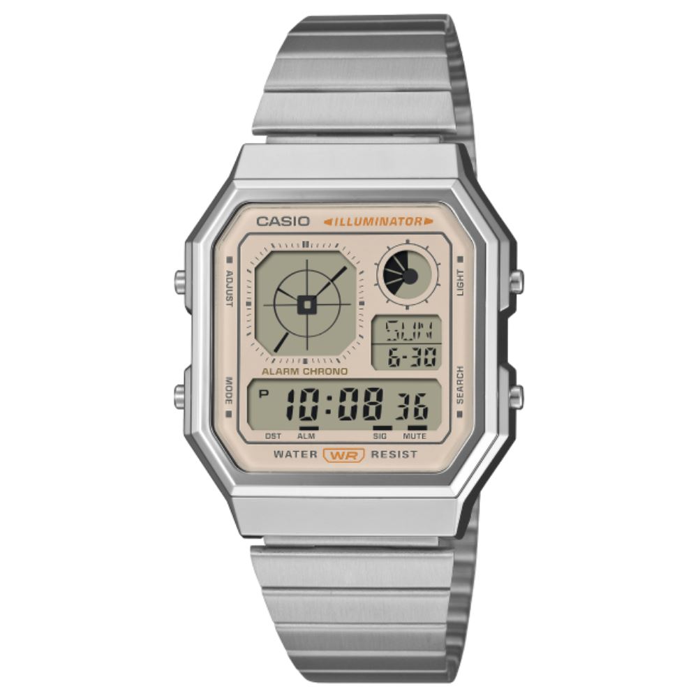 Đồng hồ Casio 33.9 mm Unisex A130WE-9ADF Màu Bạc
