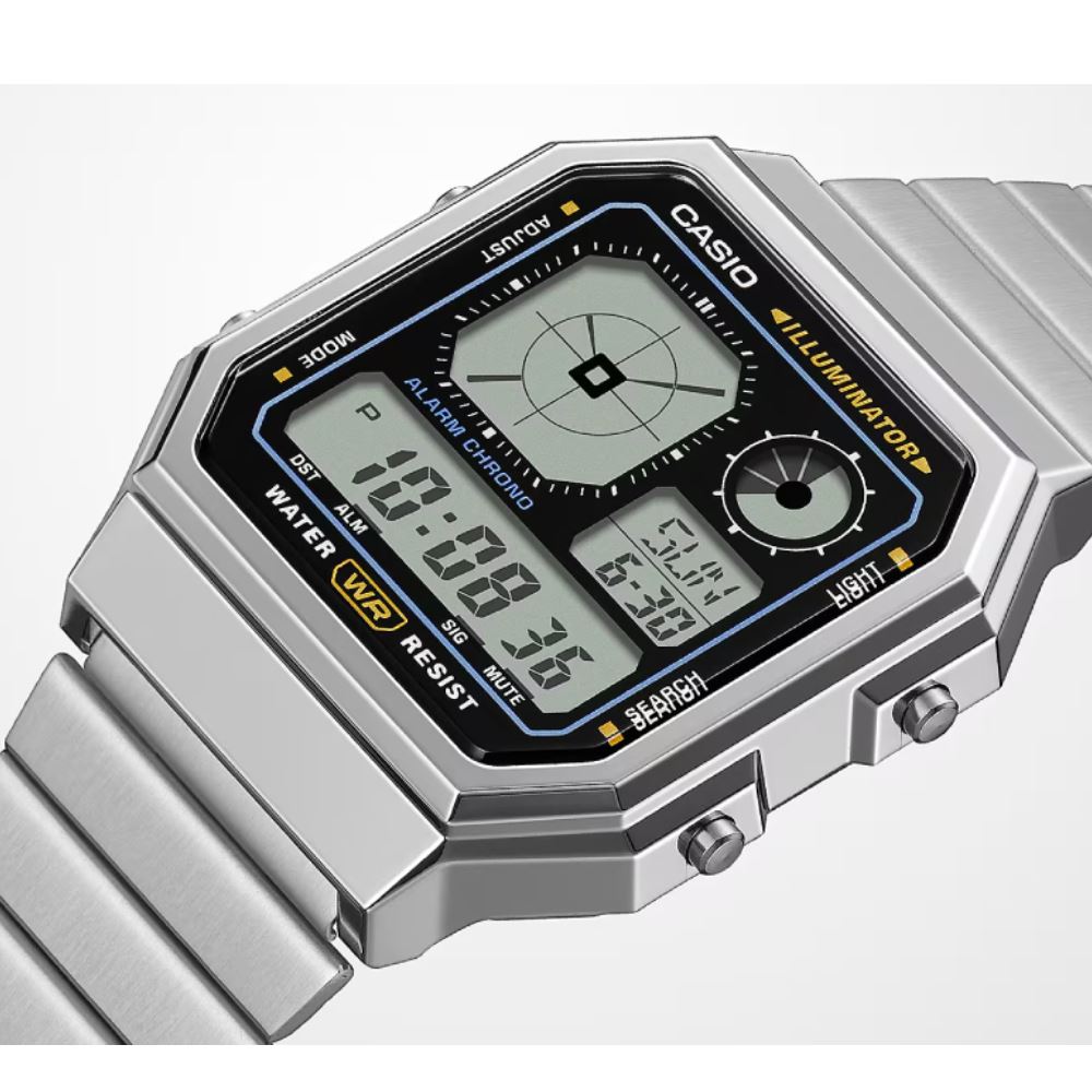 Đồng hồ Casio 33.9 mm Unisex A130WE-9ADF Màu Bạc
