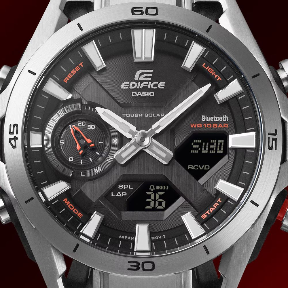 Đồng hồ Edifice Casio 45.8 mm Nam ECB-2300D-1ADF Màu Bạc