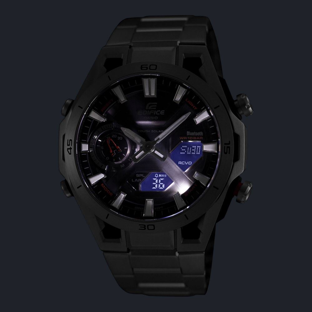 Đồng hồ Edifice Casio 45.8 mm Nam ECB-2300D-1ADF Màu Bạc