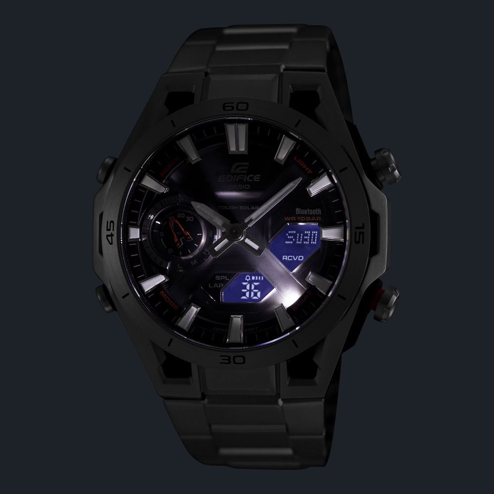 Đồng hồ Edifice Casio 45.8 mm Nam ECB-2300D-2ADF Màu Bạc