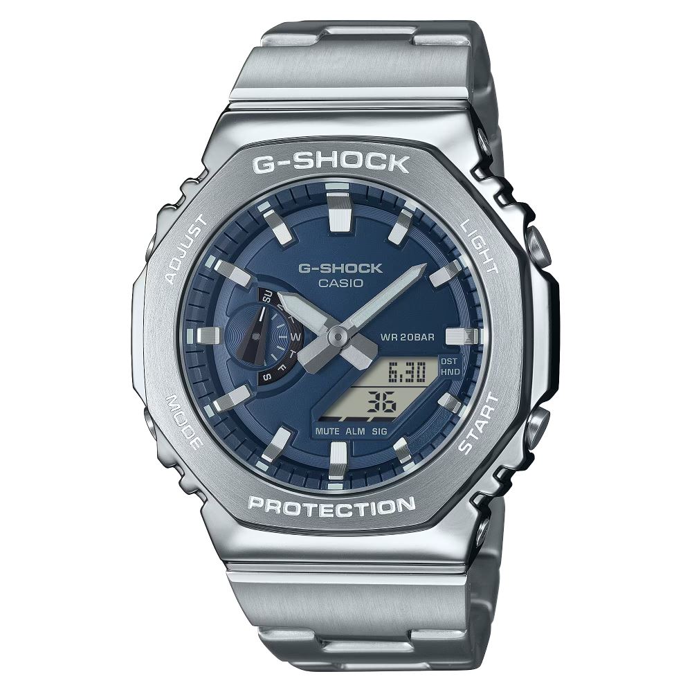 Đồng hồ G-Shock 44.4 mm Nam GM-2110D-2BDR Màu Bạc
