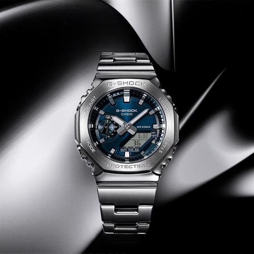 Đồng hồ G-Shock 44.4 mm Nam GM-2110D-2BDR Màu Bạc