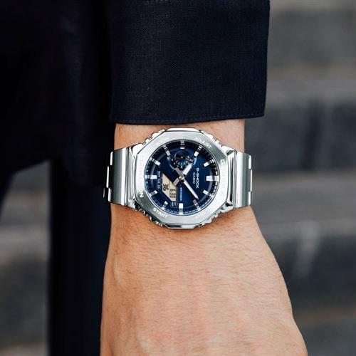 Đồng hồ G-Shock 44.4 mm Nam GM-2110D-2BDR Màu Bạc
