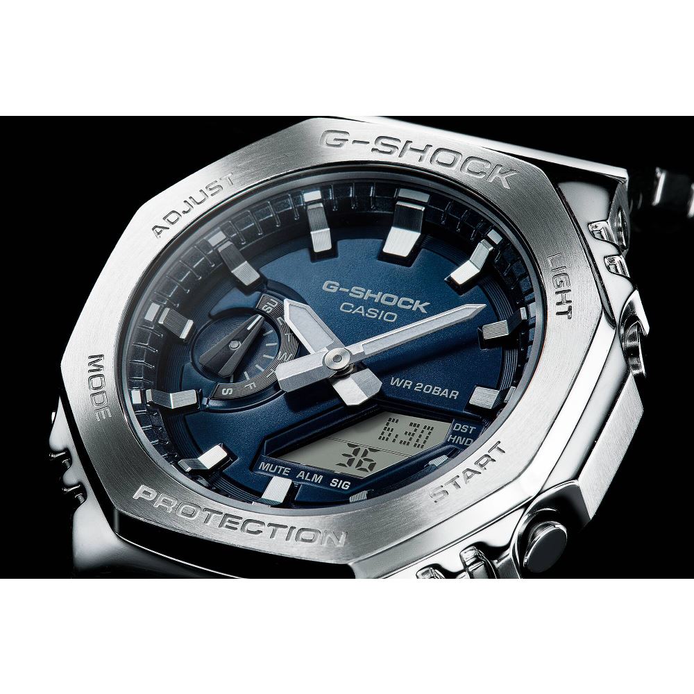 Đồng hồ G-Shock 44.4 mm Nam GM-2110D-2BDR Màu Bạc