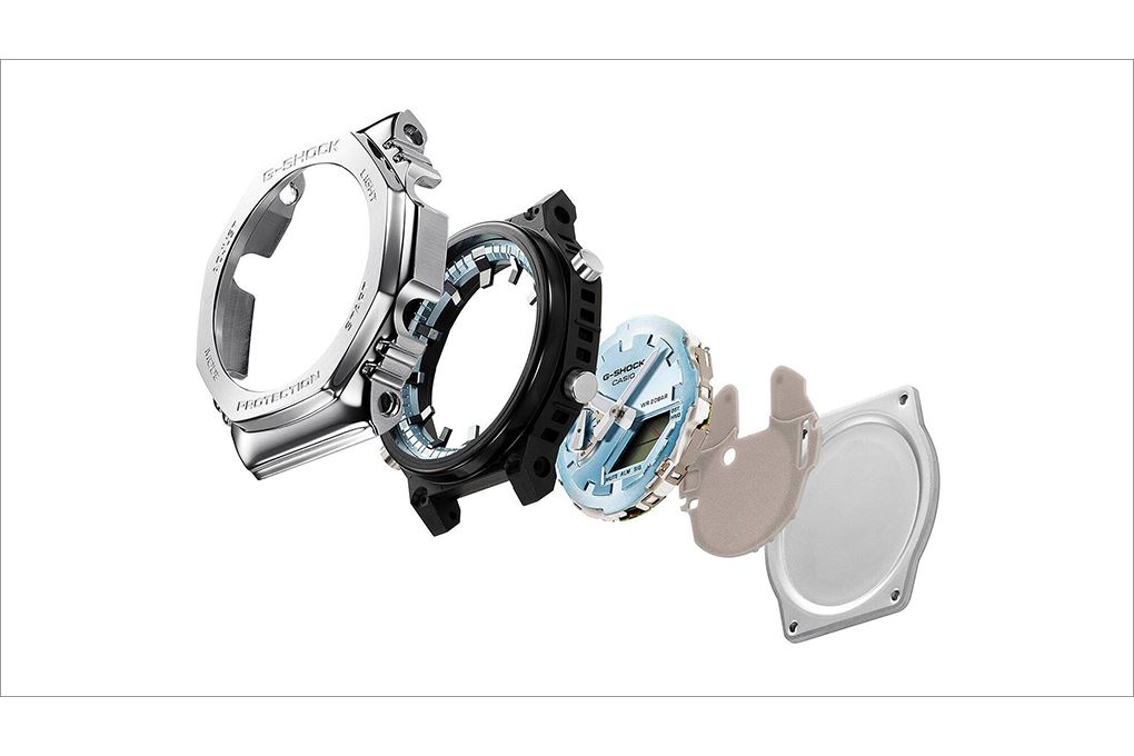 Đồng hồ G-Shock 44.4 mm Nam GM-2110D-3ADR Màu Bạc