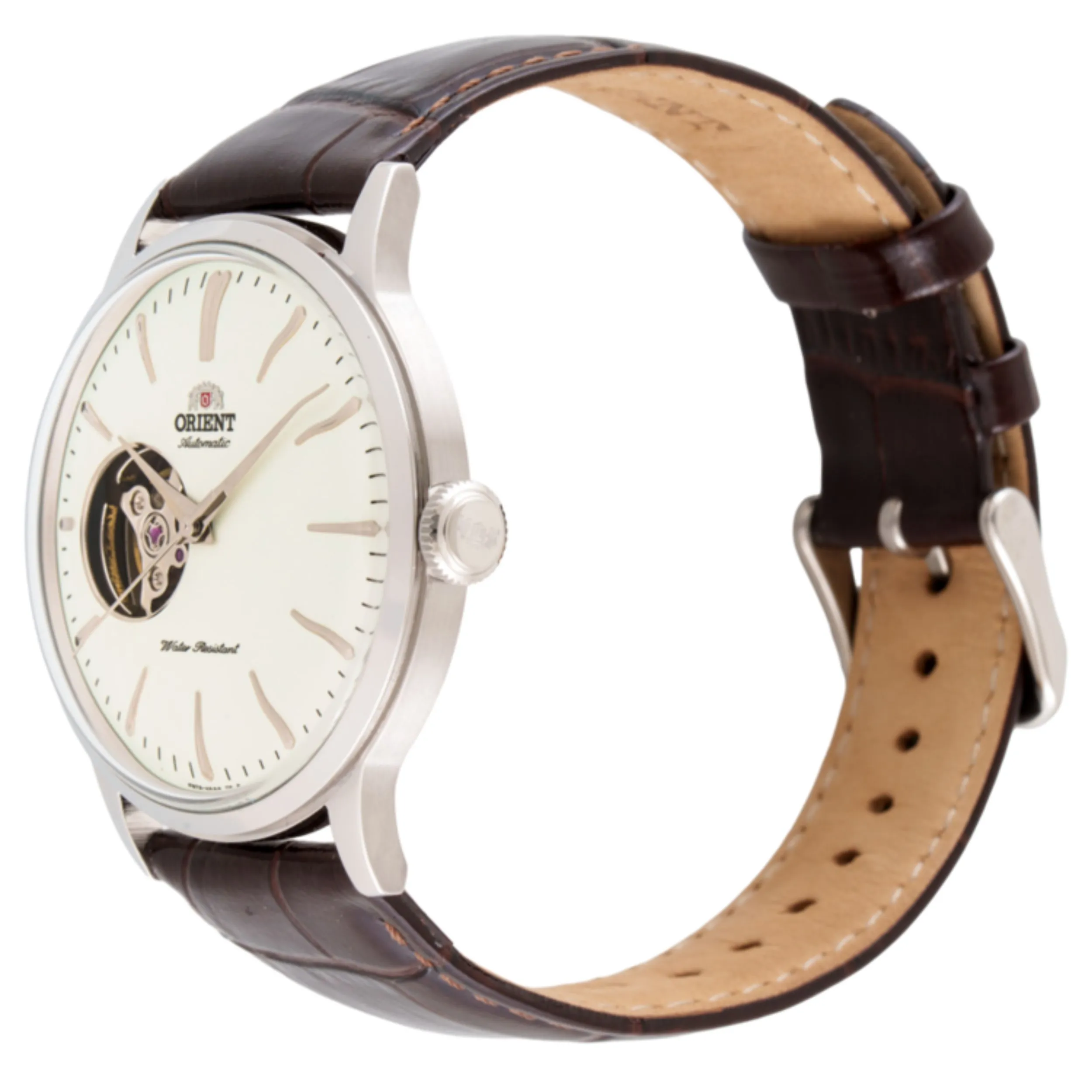 Đồng hồ Orient Bambino Open Heart 40.5 mm Nam RA-AG0002S30B Màu Nâu