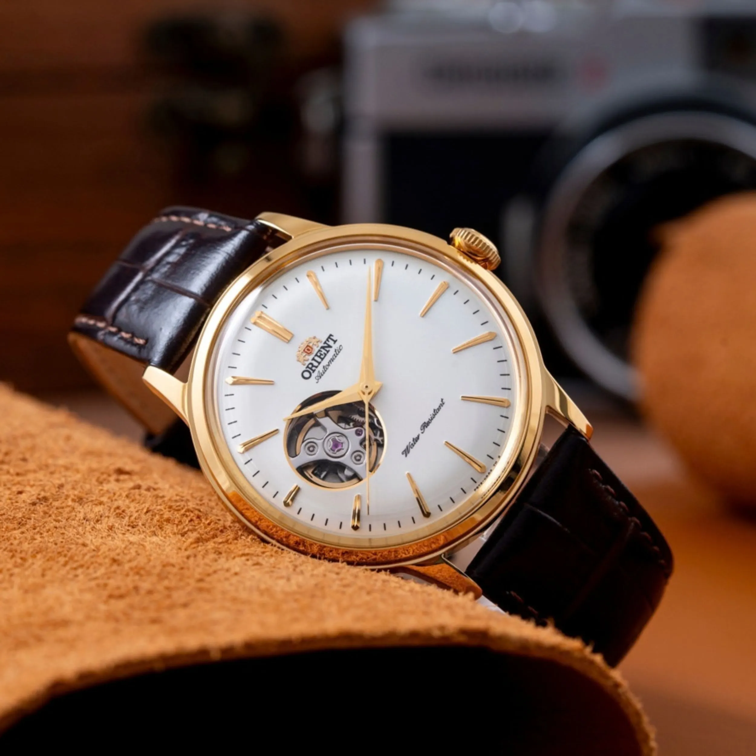 Đồng hồ Orient Bambino Open Heart 40.5 mm Nam RA-AG0001S30B