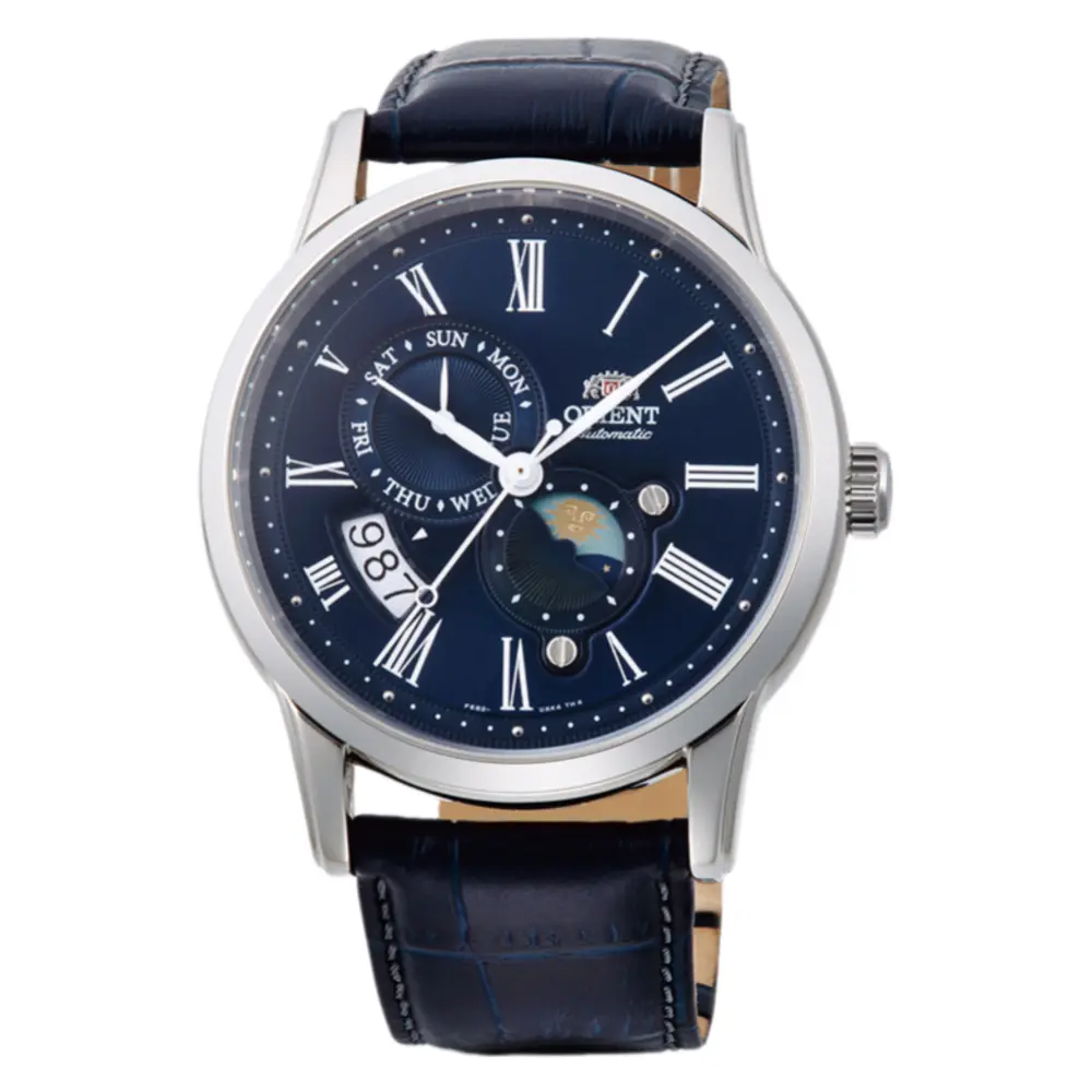 Đồng hồ Orient Sun & Moon 42.5 mm Nam RA-AK0011D30B Màu Xanh đen