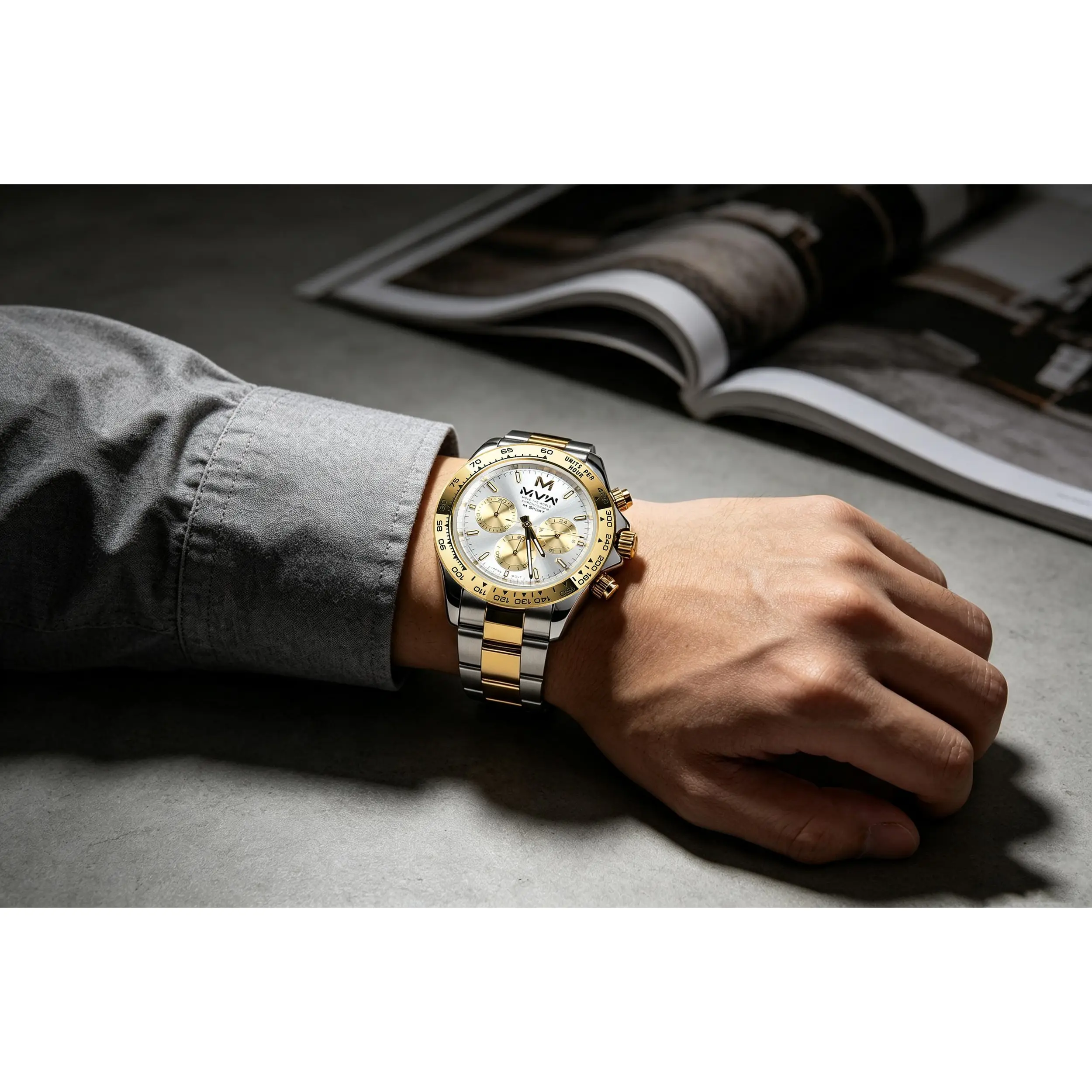 Đồng hồ MVW Sport 40 mm Nam SS5526-04 Màu Màu kết hợp