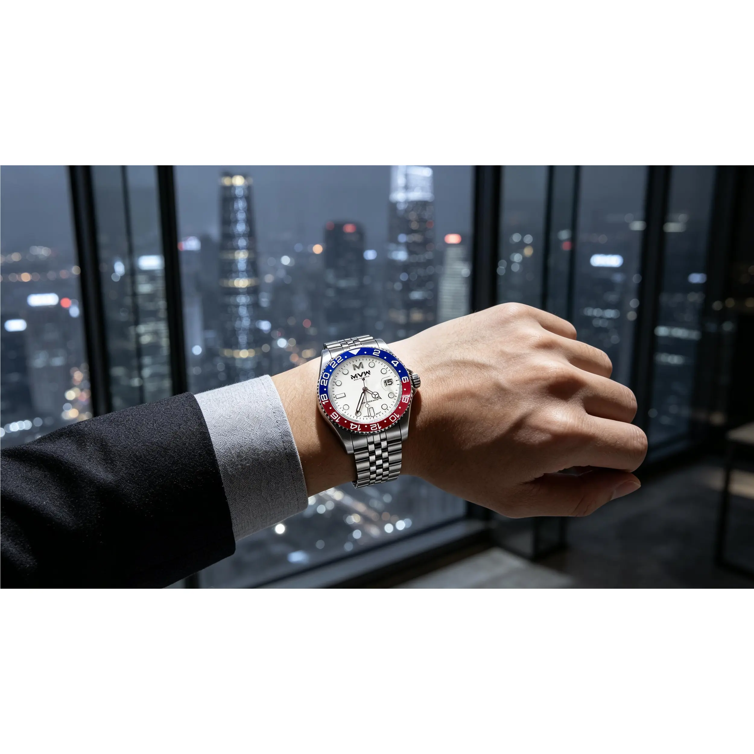 Đồng hồ MVW Oceanic 40.5 mm Nam SS5526-06 Màu Bạc