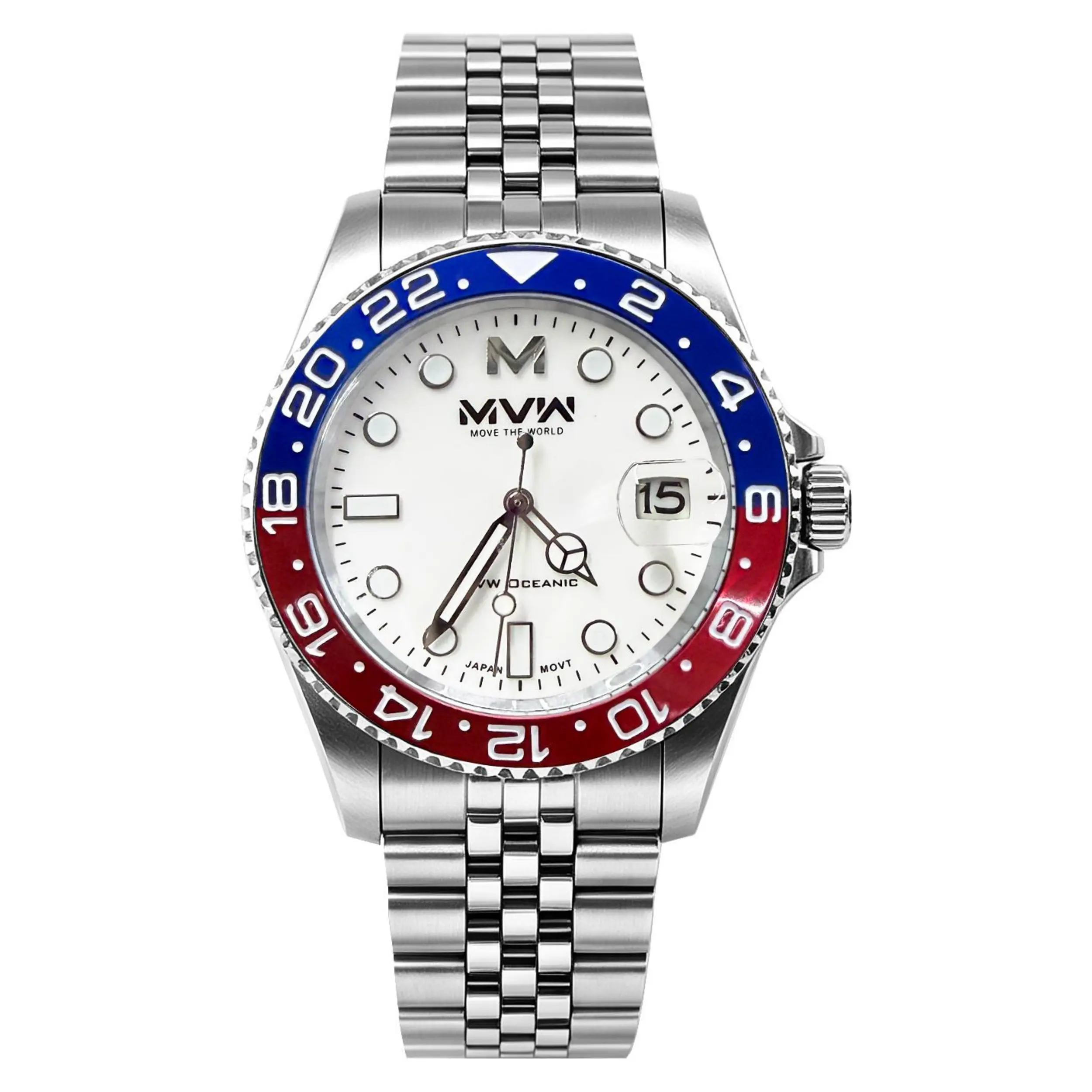 Đồng hồ MVW Oceanic 40.5 mm Nam SS5526-06 Màu Bạc