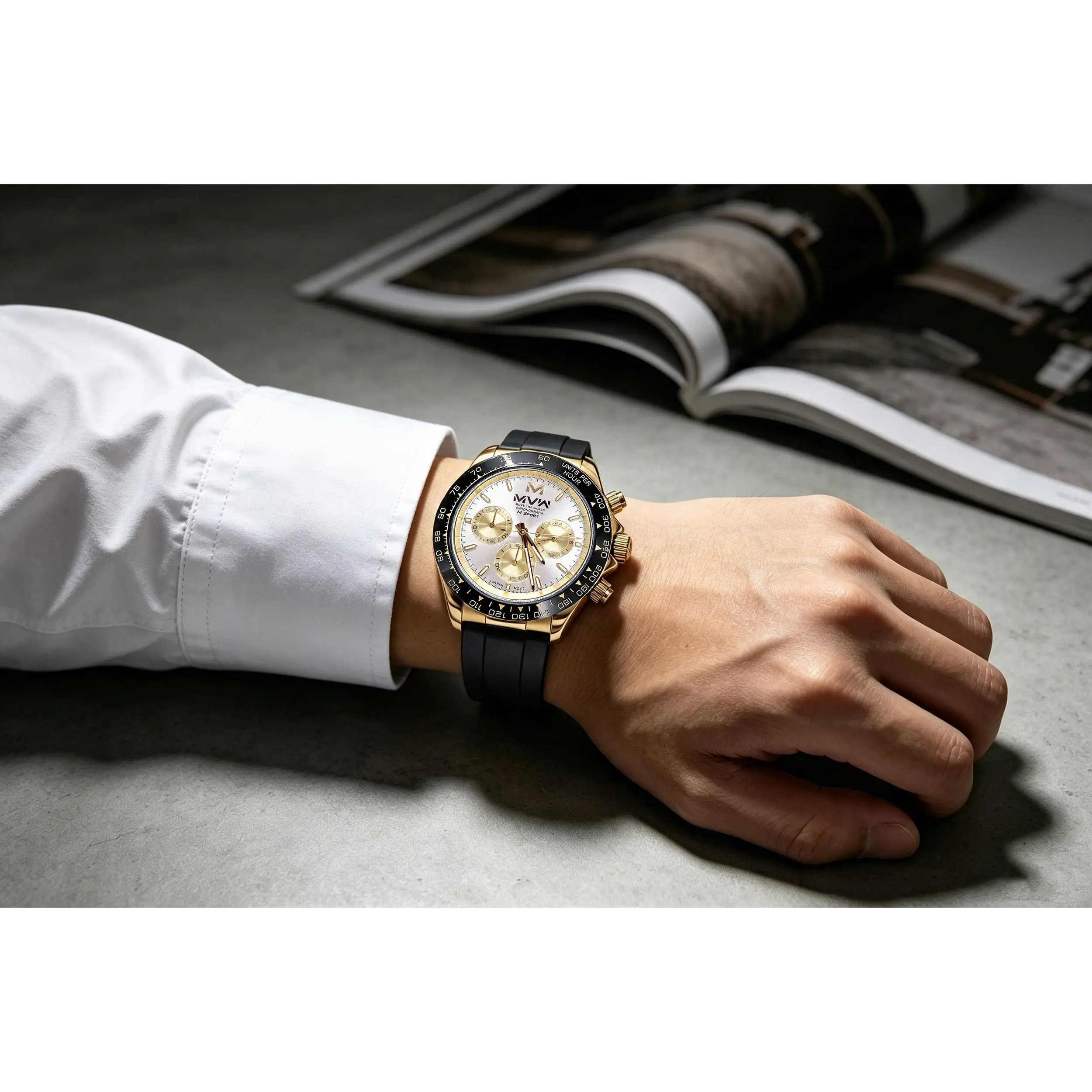 Đồng hồ MVW Sport 40 mm Nam SL5526-01 Màu Đen