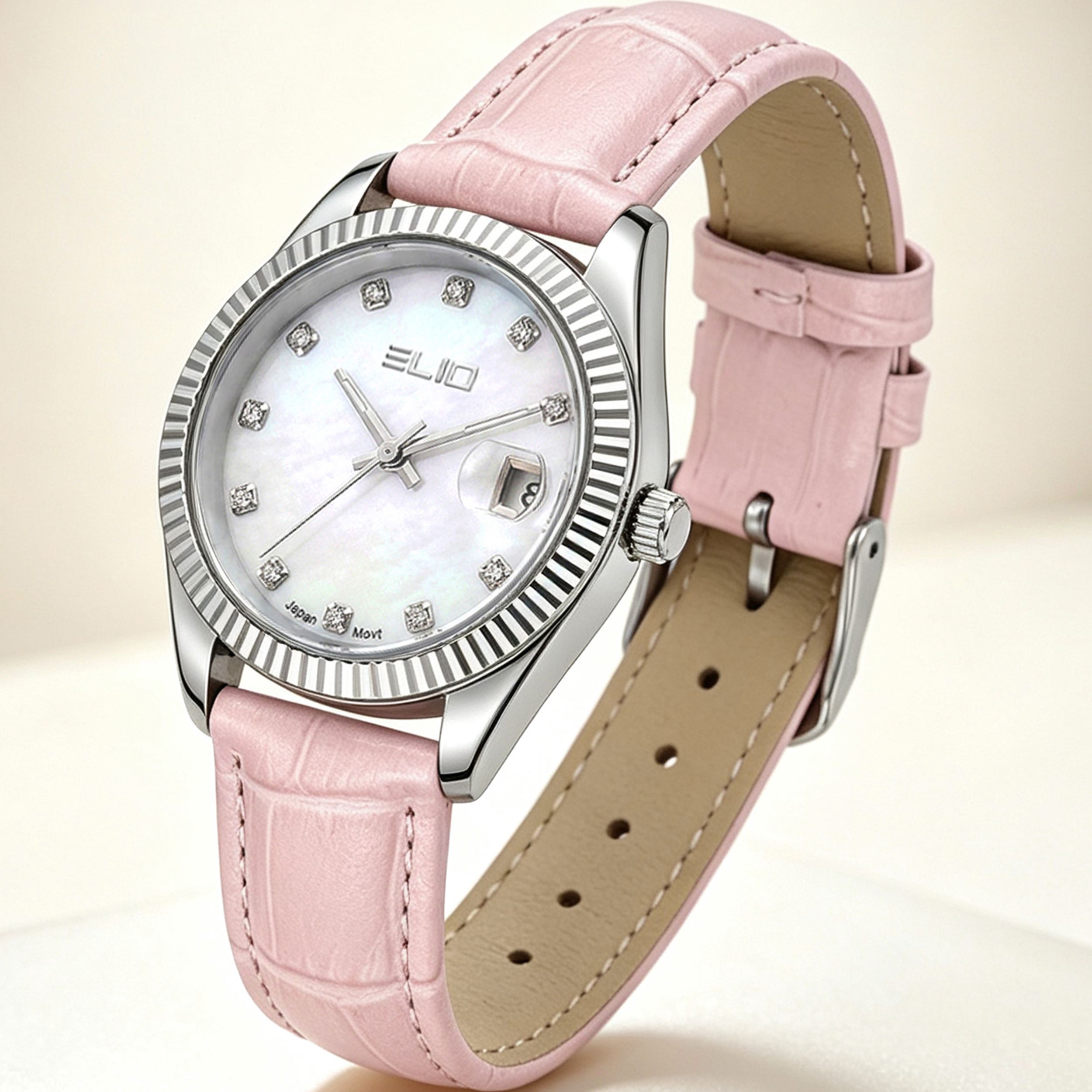 Đồng Hồ Elio Elegan 32 mm Nữ EL250626-03 Màu Hồng