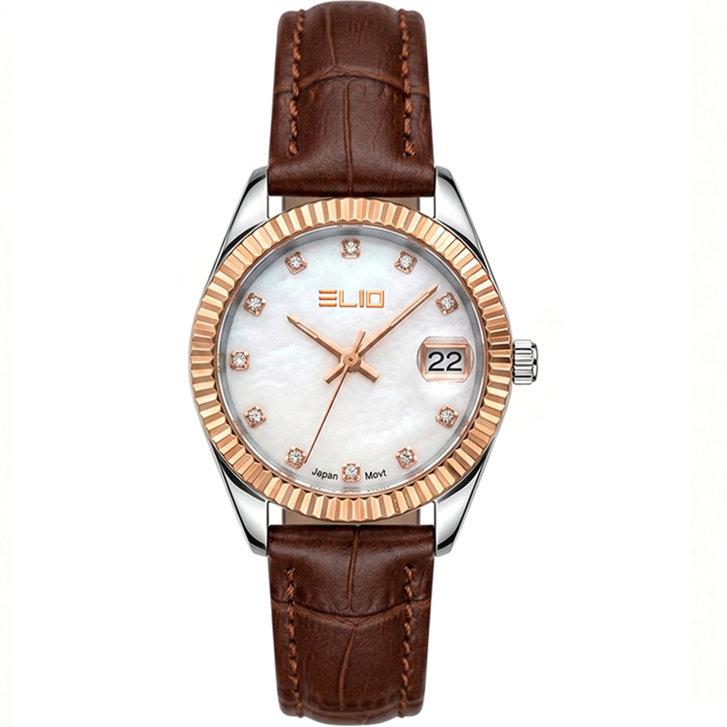 Đồng Hồ Elio Elegant 32 mm Nữ EL250626-04 Màu Nâu