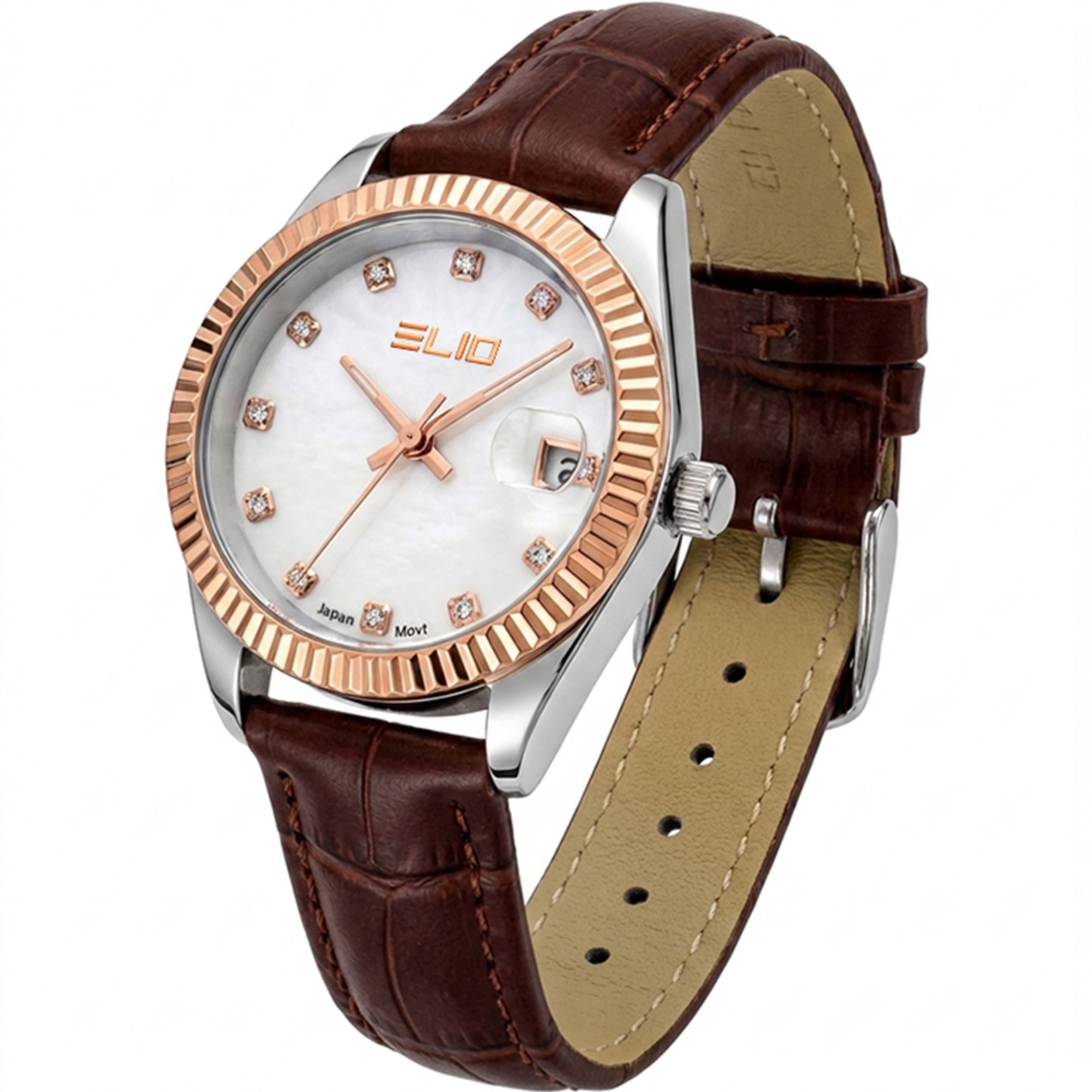 Đồng Hồ Elio Elegant 32 mm Nữ EL250626-04 Màu Nâu
