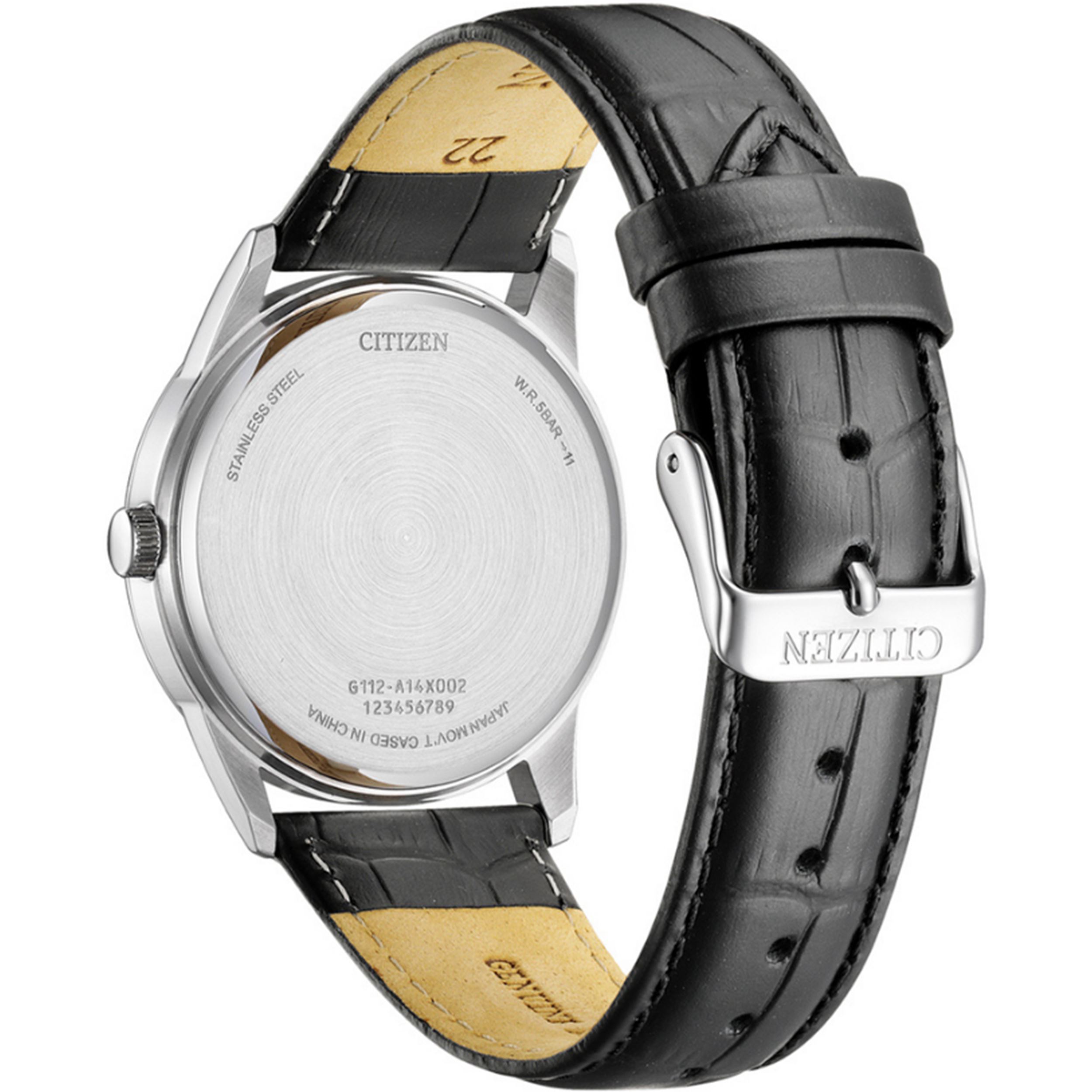 Đồng Hồ Citizen 39 mm Nam BI5008-00A Màu Đen