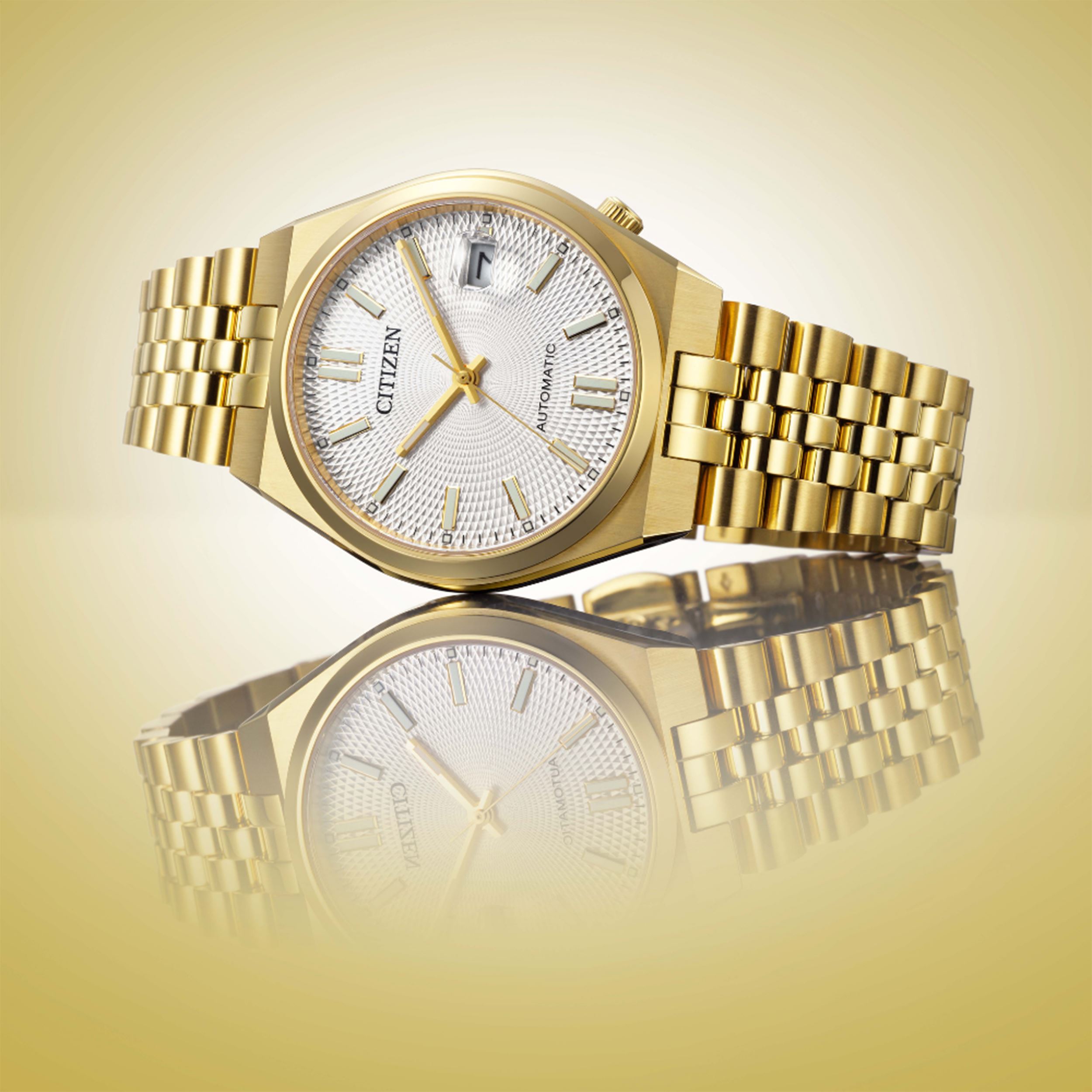 Đồng Hồ Citizen Automatic 37mm Unisex NK0032-56A Màu Vàng