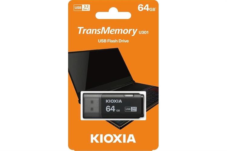 USB 3.2 64GB Kioxia U301 Gen 1 Màu Đen