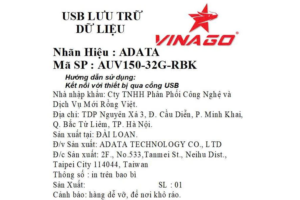 USB 3.2 32GB ADATA AUV150 Màu Đen
