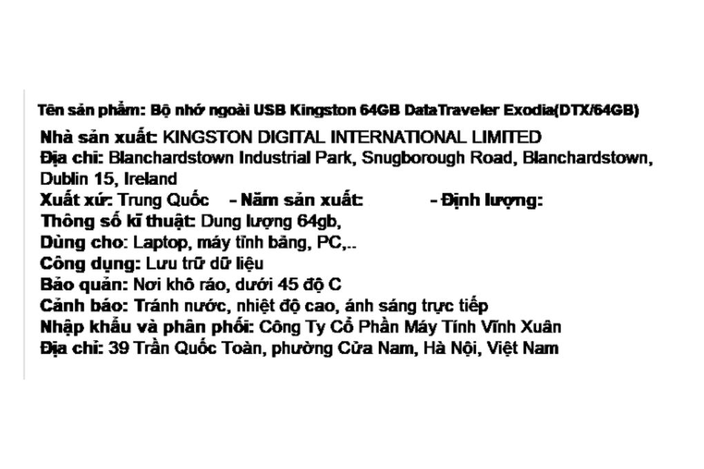 USB 3.2 64GB Kingston DataTraveler Exodia DTX - 6