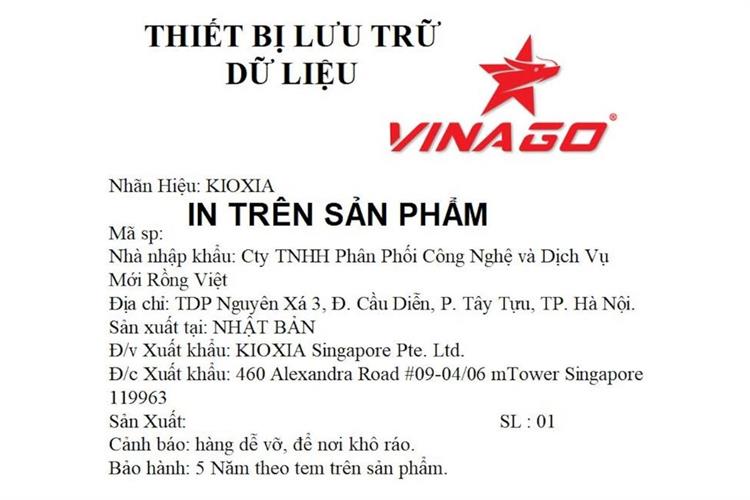 USB 3.2 256GB Kioxia U365 Gen 1 Màu Đen