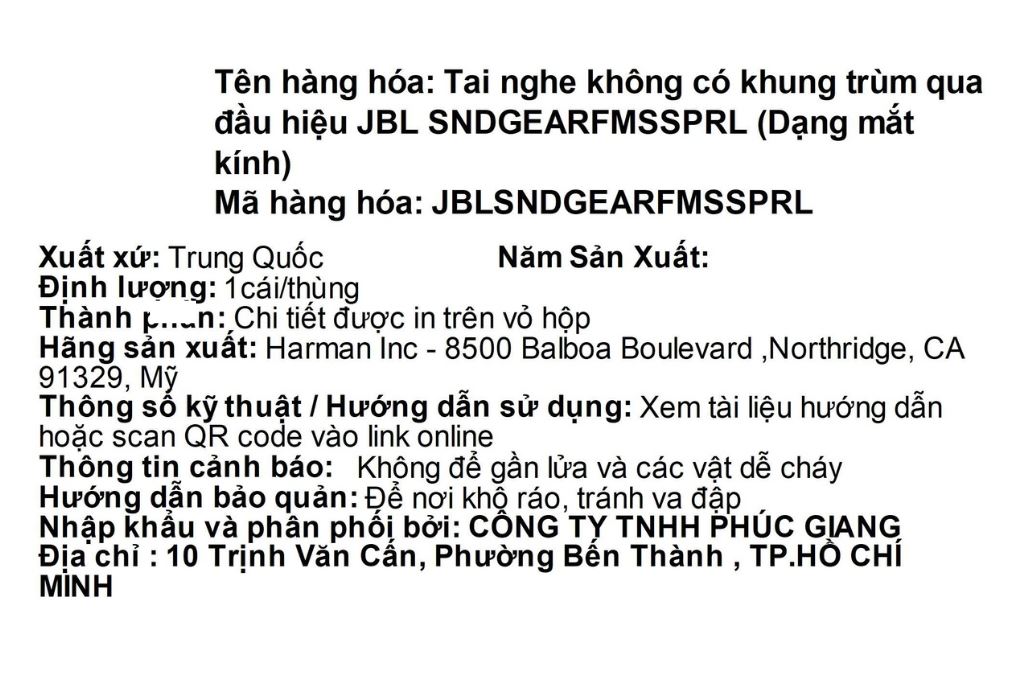 Mắt kính phát nhạc JBL Soundgear Frames Trắng ngọc trai Màu Trắng