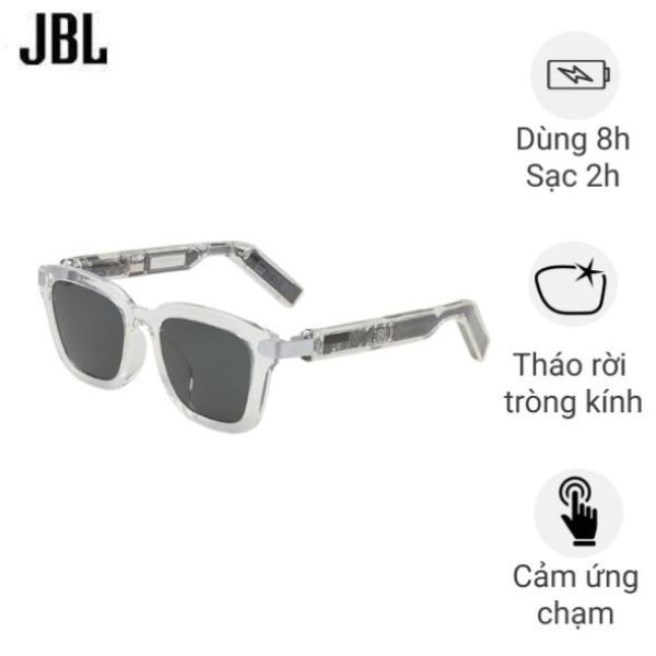 Mắt kính phát nhạc JBL Soundgear Frames Trắng ngọc trai