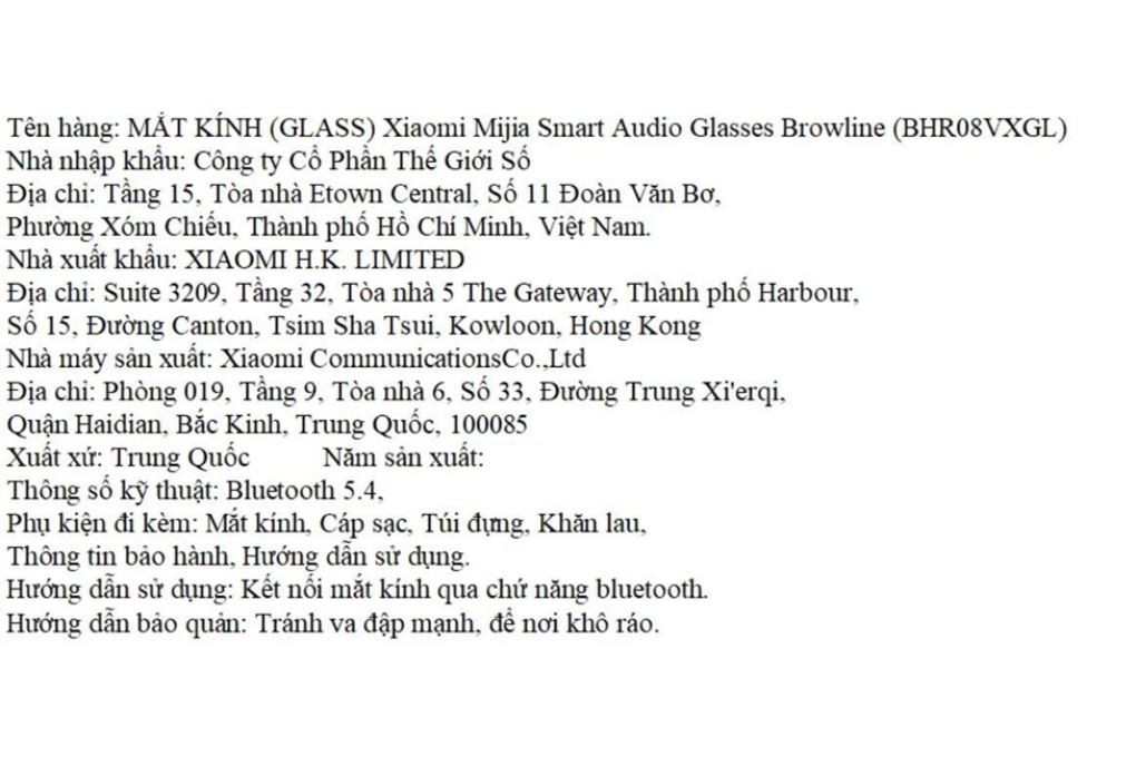 Mắt kính phát nhạc Xiaomi Mijia Smart Audio Glasses Browline BHR08VXGL Màu Đen