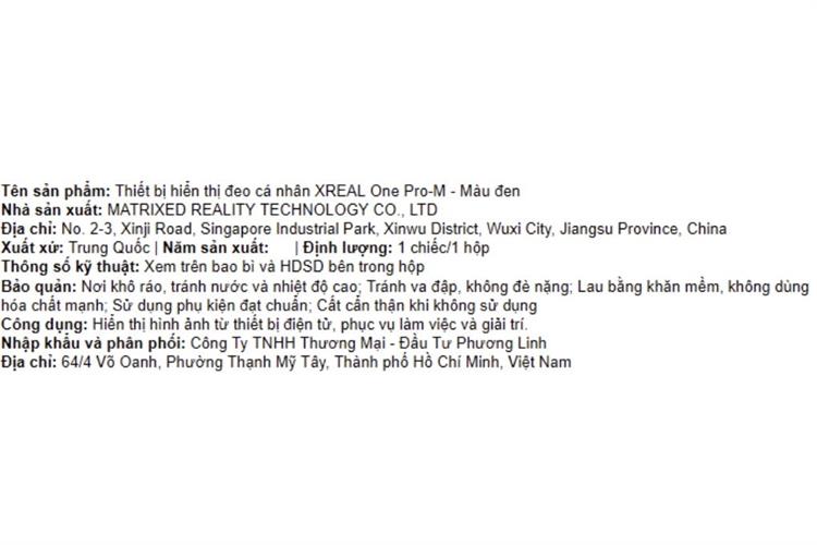 Mắt kính thông minh XREAL One Pro-M Màu Đen