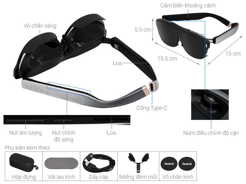 Mắt kính thông minh Rokid AR Max 2 RA301