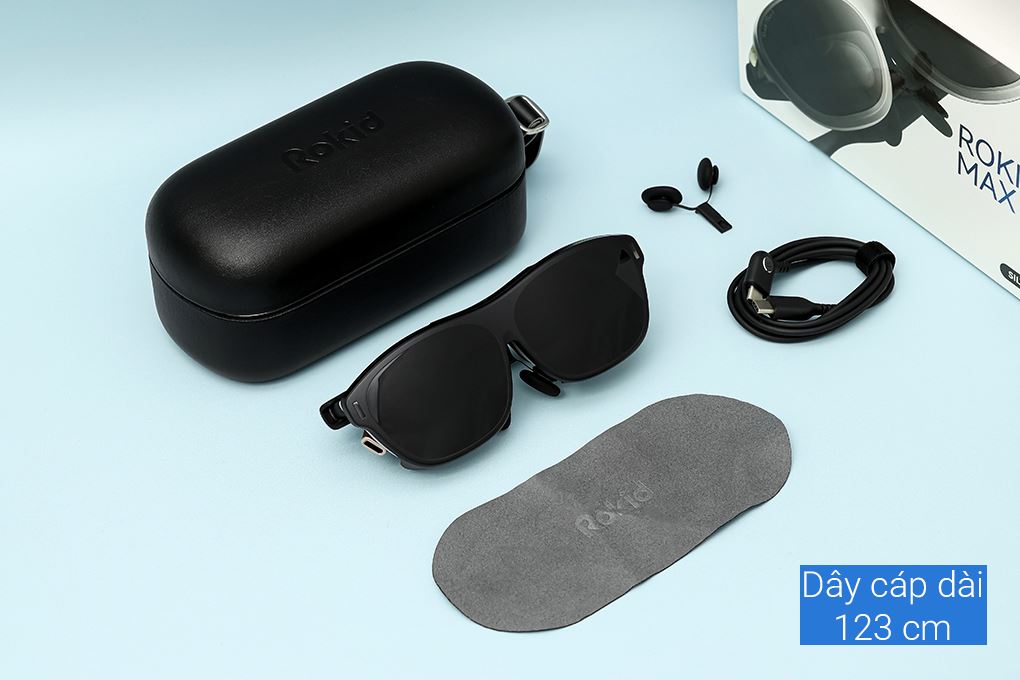 Mắt kính thông minh Rokid Glasses AI & AR Max 2 RA301 Màu Đen