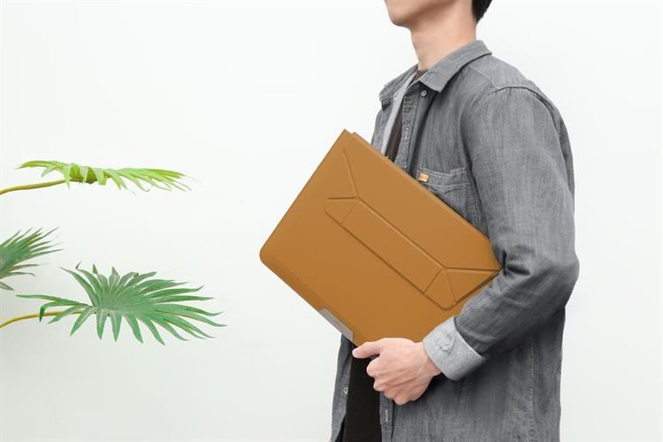 Túi đựng laptop 14 inch UniQ Oslo With Foldable Stand Màu Vàng